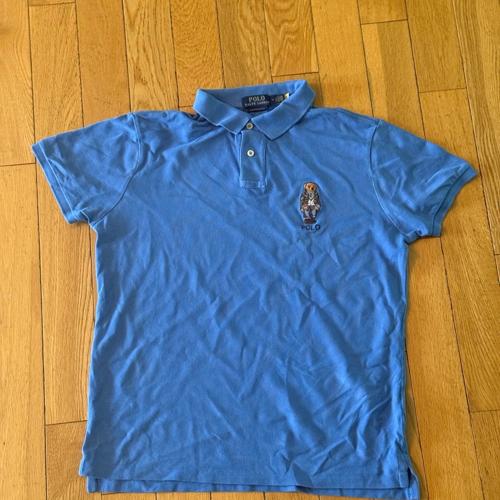 Ralph Lauren Blue Polo Shirt Classic Style